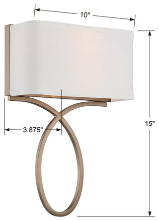 Brinkley 2 Light Vibrant Gold Wall Mount