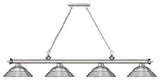 Zlite 2306-4BN-SBN 4-Light Billiard, Brushed Nickel