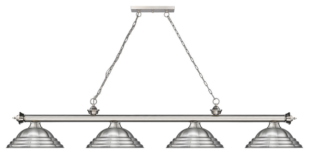 Zlite 2306-4BN-SBN 4-Light Billiard, Brushed Nickel