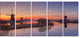 Dutch Windmills Panorama, Abstract Canvas Art Print, 60"x28", 5 Panels