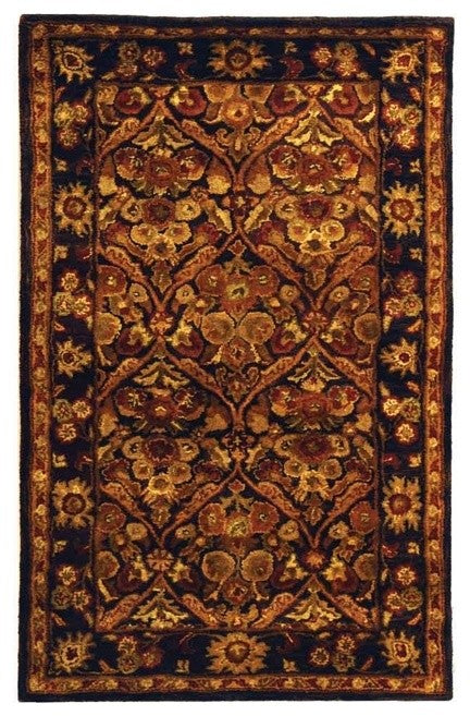 Safavieh Antiquity Collection AT51 Rug, Dark Plum/Gold, 2'3"x4'