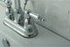 Kingston Brass 4" Centerset Bathroom Faucet, Polished Chrome