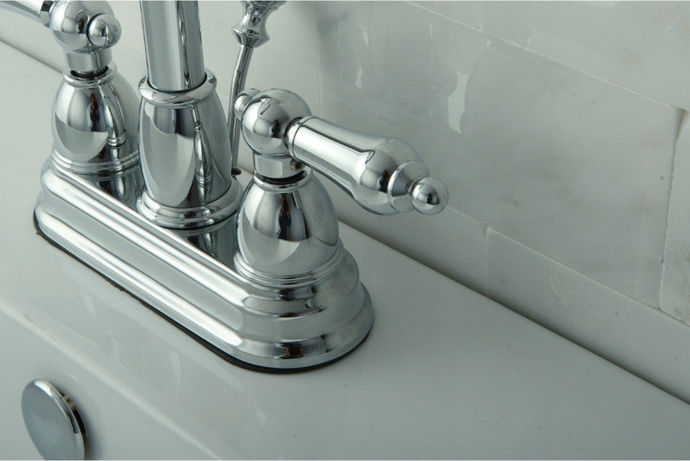 Kingston Brass 4" Centerset Bathroom Faucet, Polished Chrome