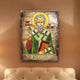 Icon Saint Patrick Wall Art On Wood, 8 Inch