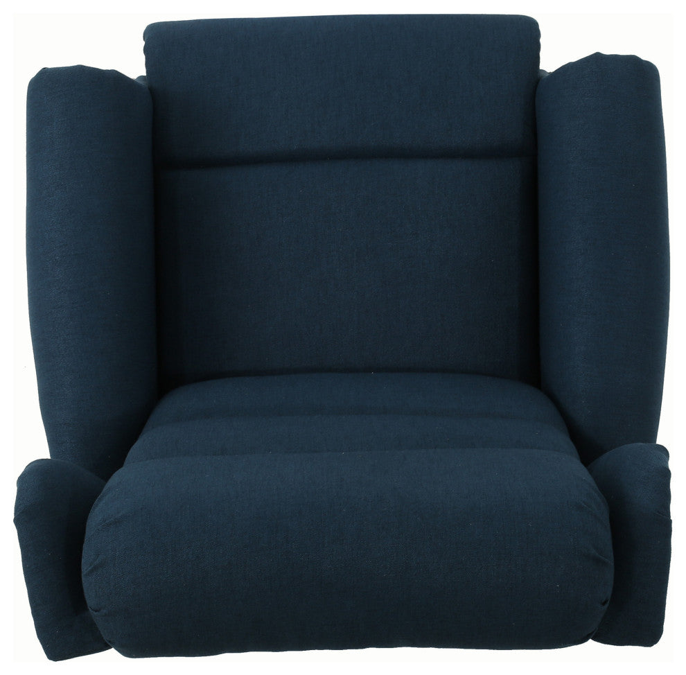 GDF Studio Desiree Tufted Fabric Power Recliner, Navy Blue