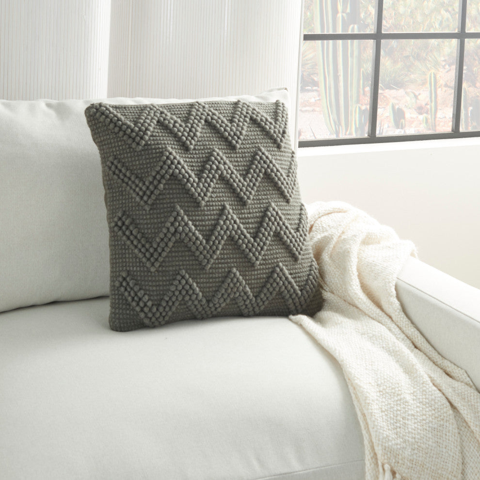 Mina Victory DC173 Throw Pillow, Charcoal, 20" x 20"