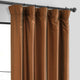 Vintage FauxDupioni Silk Curtain, Single Panel, Copper Kettle, 50"x84"