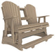Poly Adirondack Glider, Weatherwood, 5 Foot, Balcony
