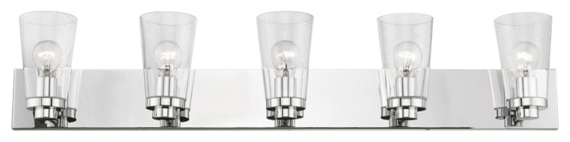Cityview 5 Light Polished Chrome Extra Large Vanity Sconce