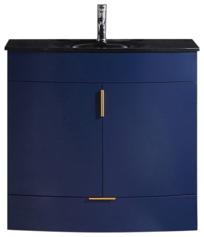 36" Blue Bathroom Vanity, PVC