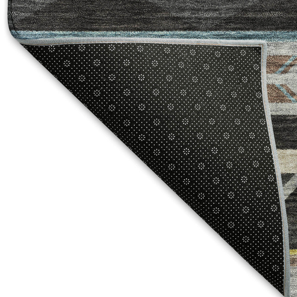 Addison Premium Washable Mayfield AMF178 Black 3' x 5' Rug
