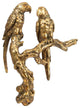 Antiqued Gold Parrots Sculpture