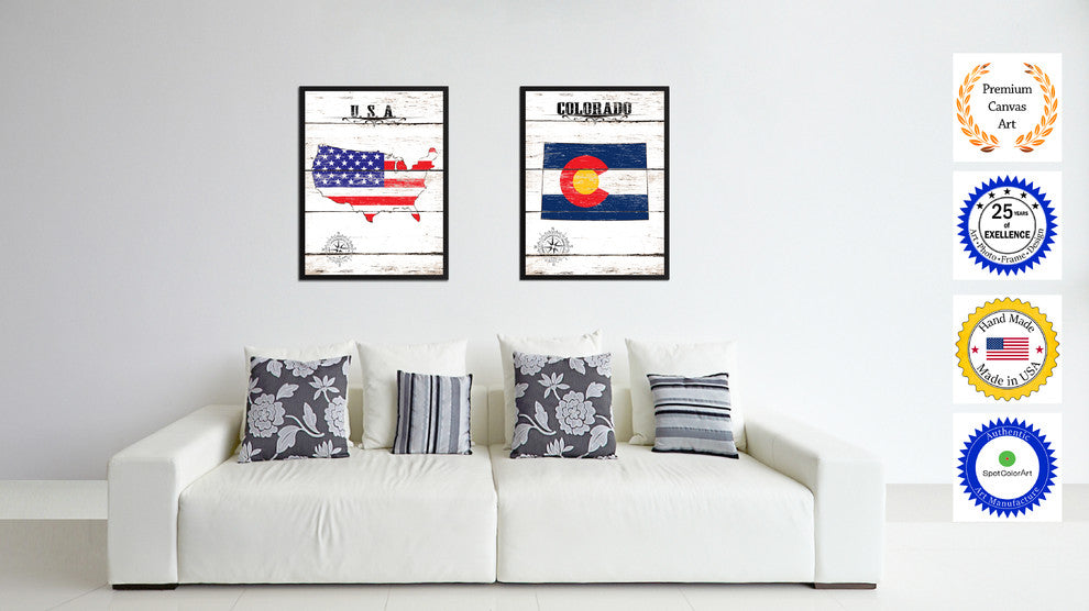 Colorado State Flag Canvas, 13"x17"