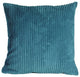 Pillow Decor - Wide Wale Corduroy 22 x 22 Throw Pillows, Marine Blue