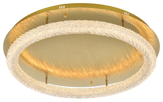 Home Living 33.5" LED Flush Mount, Satin Gold