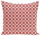 Link Lock Geometric Print Outdoor Pillow, Burnt, 20"x20"