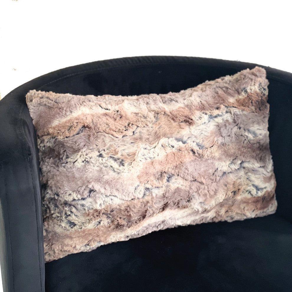Elegant Brandy Fox Light Brown Gold White Handmade Luxury Pillow, Light Brown Gold White, Double Sided 24" X 24"