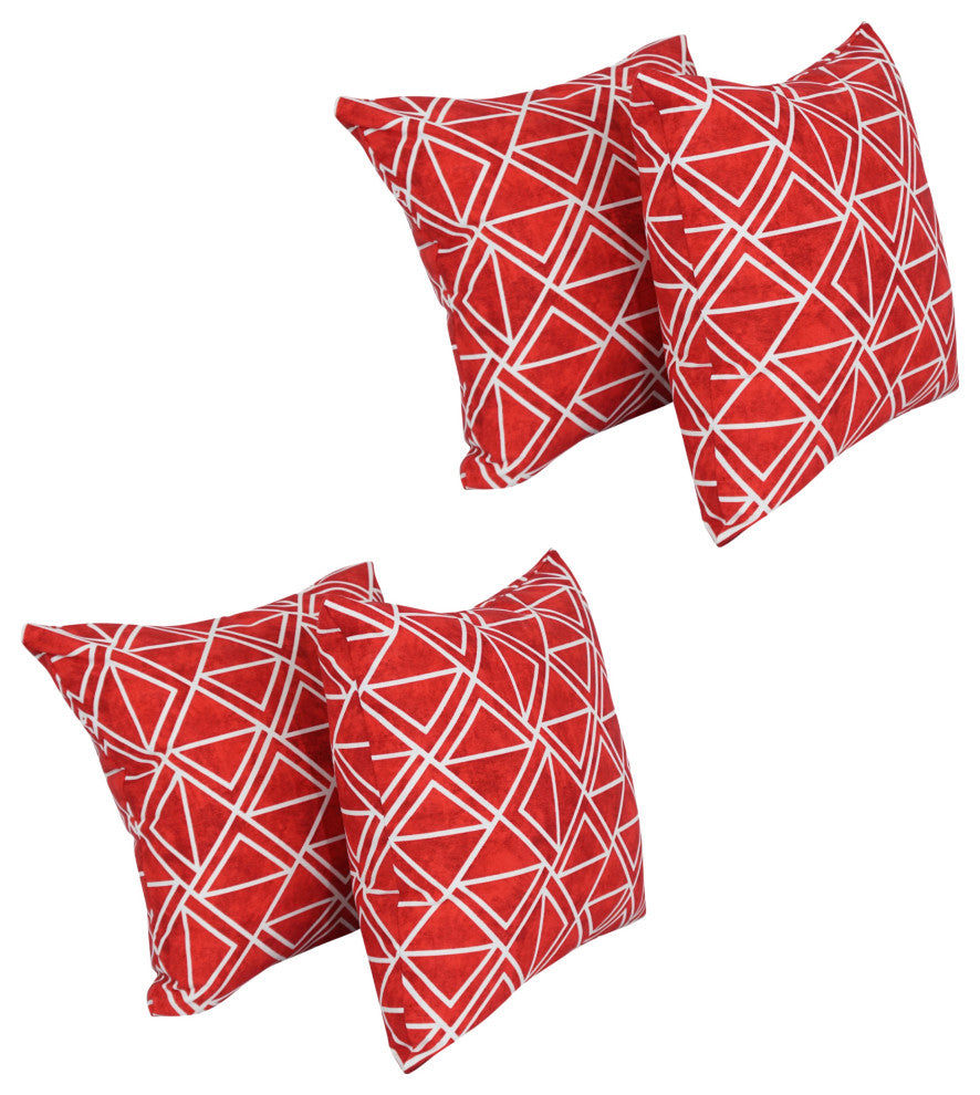 17" Square Polyester Outdoor Throw Pillows, Set of 4, Lanova Apple