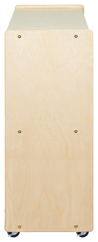 RRI Goods 2 Shelf Horizontal Bookcase With Wheels