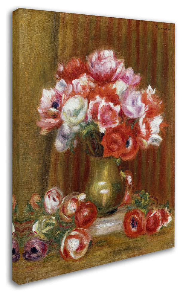 'Anemones, 1909' Canvas Art by Pierre Renoir