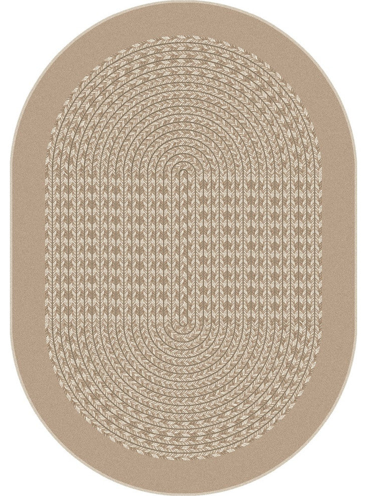 Like Home 10'9" X 13'2" Oval Area Rug, Color Beige