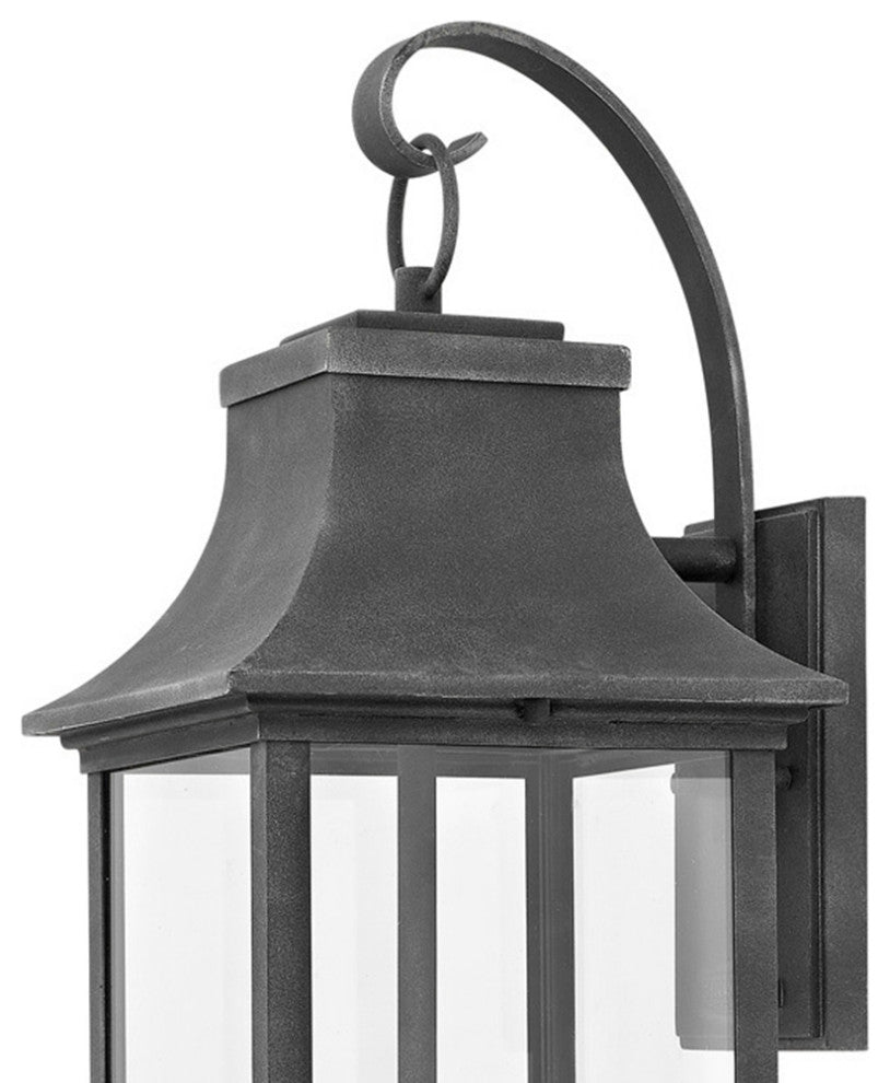 Hinkley Adair Large Wall Mount Lantern, Aged Zinc