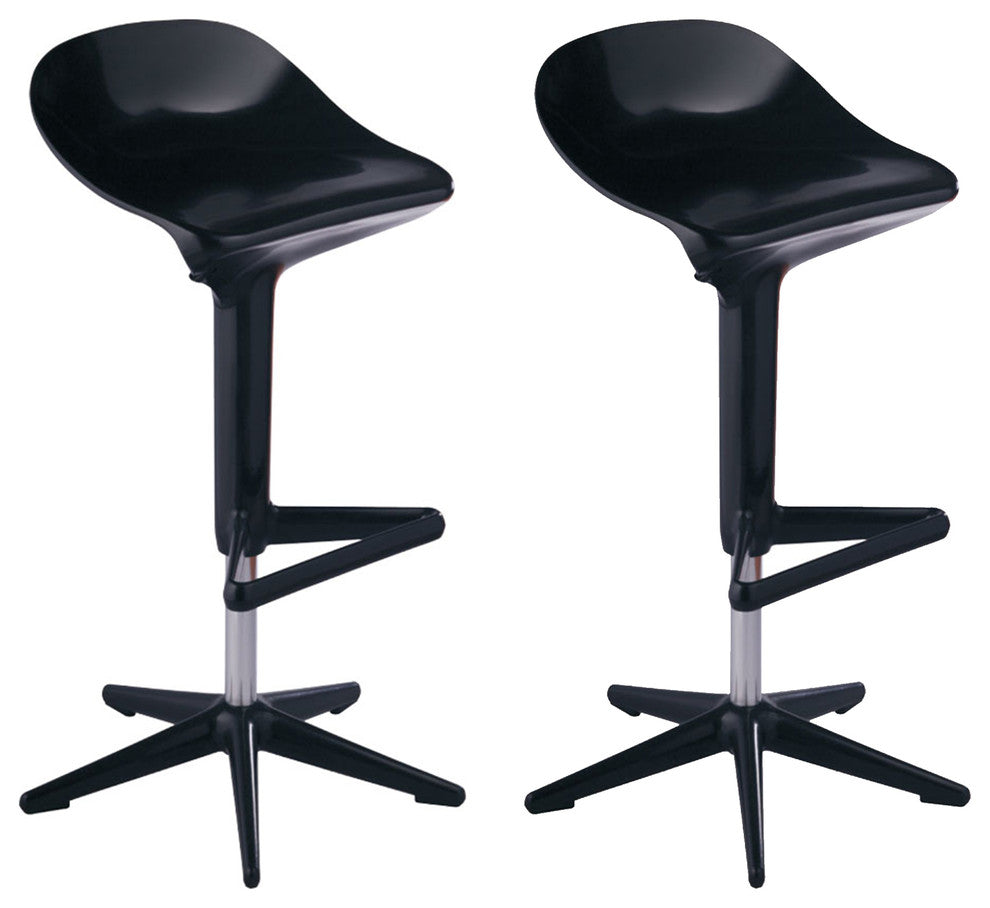 EZ Mod Starfish Bar Stools, Set of 2, Black