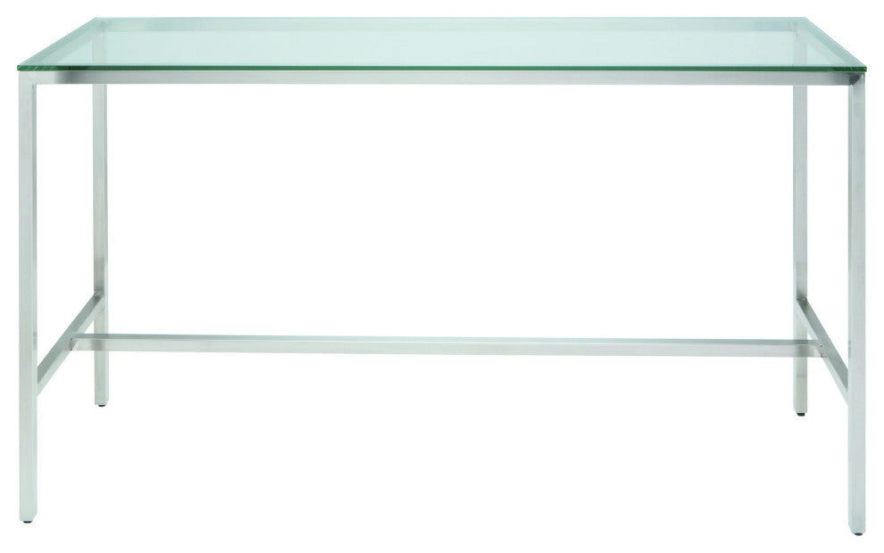 Verona 72" Stainless Steel Island, Top: Glass, Counter Height