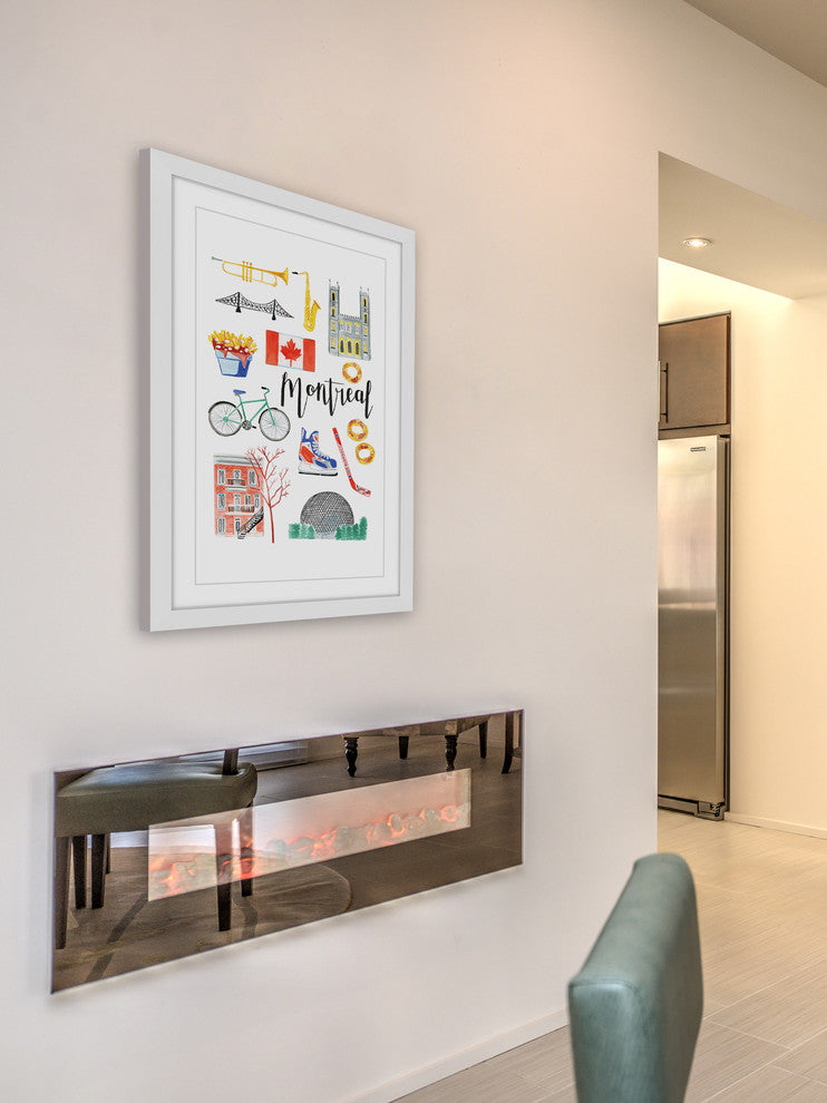 "Montreal Icons" Framed Painting Print