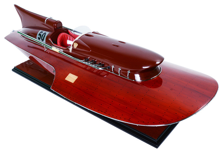 Ferrari Hydroplane Wooden Handcrafted boat model