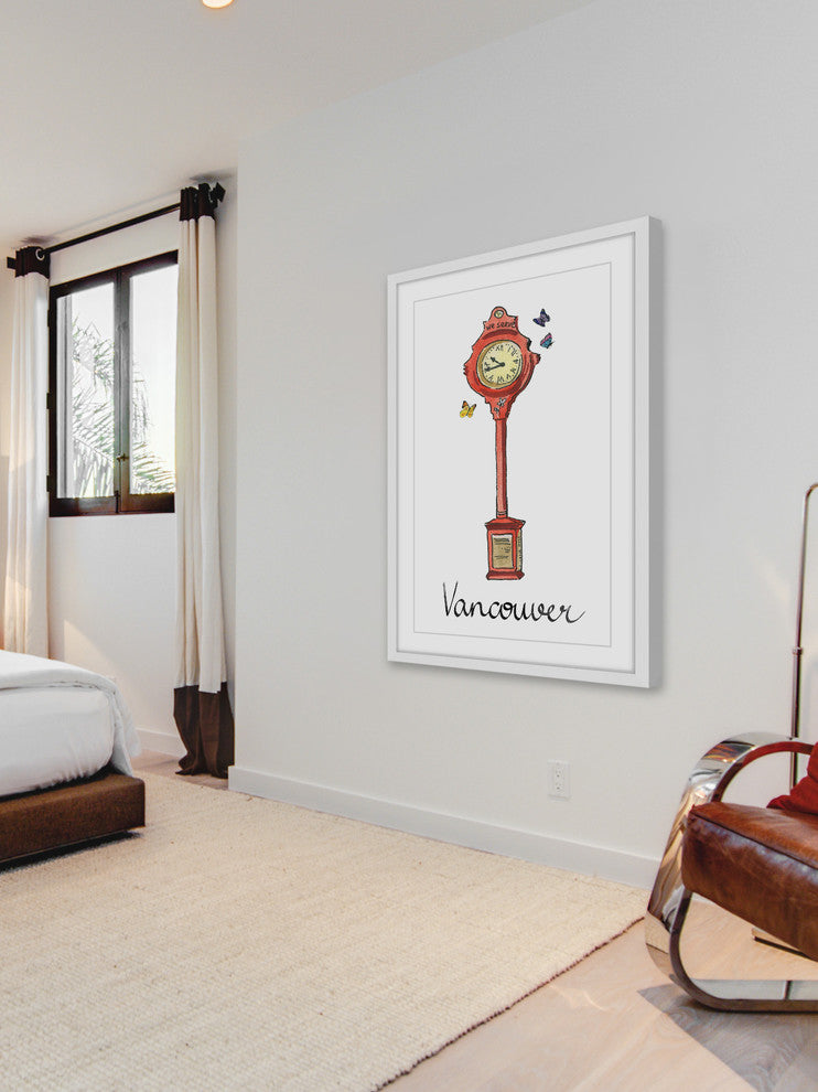 "Birks Clock Tower" Framed Painting Print , 16x24