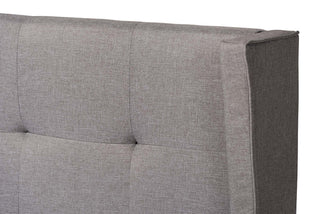 Sylvia Fabric Upholstered Twin Size Daybed With Trundle, Gray