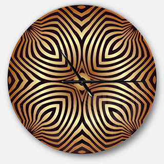 Convex Symmetrical Ellipse Oversized Contemporary Metal Clock, 23x23