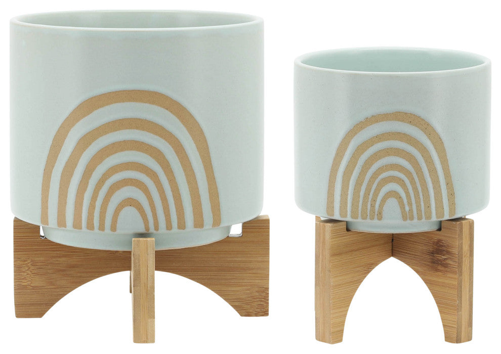 2-Piece Set Arch Planter With Stand, Mint