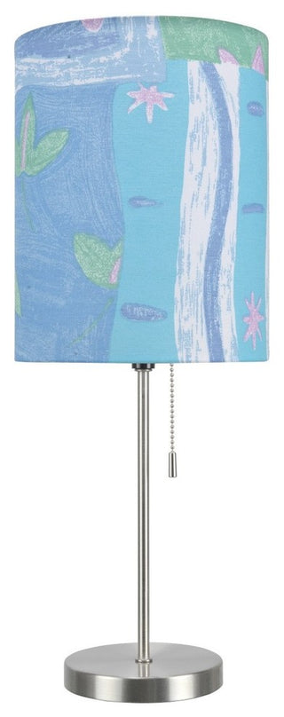 40083-5, 1-Pack Set, 1-Light Candlestick Table Lamp, Satin Nickel 19 1/2" High