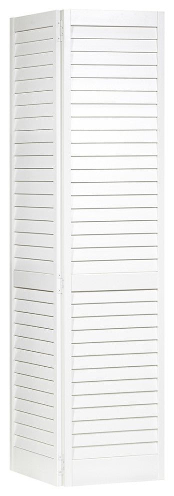 Plantation Bi-fold Closet Door, Louver/Louver, White, 1"x36"x80"