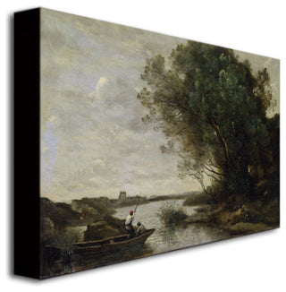 'River Landscape' Canvas Art by Jean Baptiste Corot