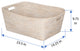 La Jolla Rattan Oblong Storage Basket, Large, White-Wash