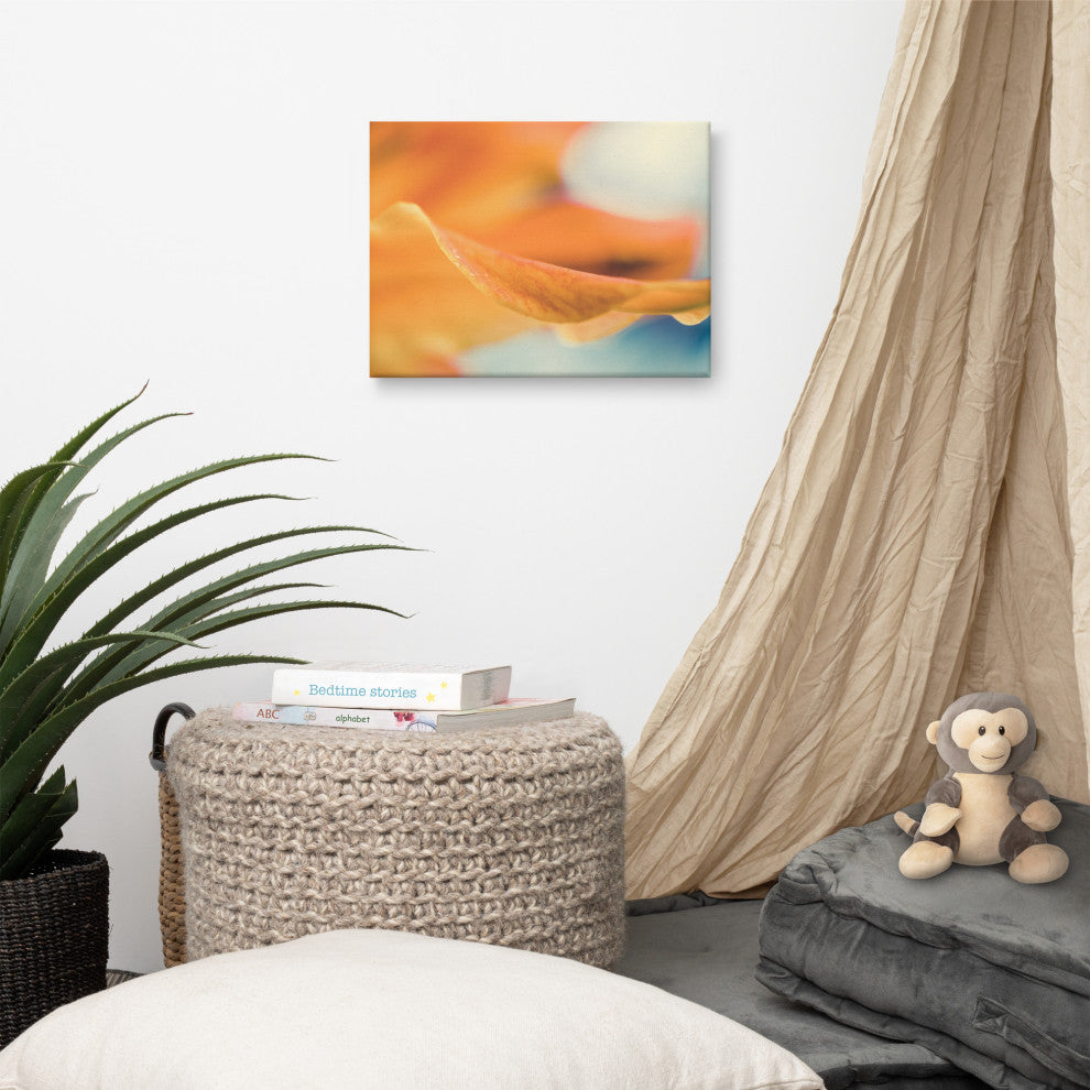 Serene Petals of Life Floral Nature Photo Canvas Wall Art Print, 12" X 16"