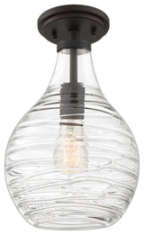 Genie 1-Light Semi-Flush Mount, Old Bronze