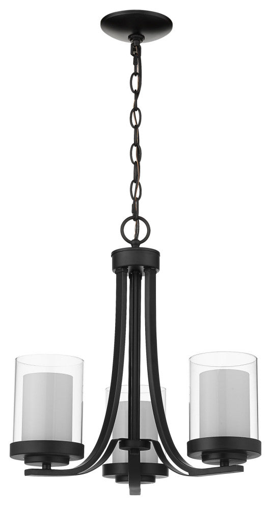 Z-Lite 426-3C Willow 3 Light 16"W Pillar Candle Chandelier - Olde Bronze
