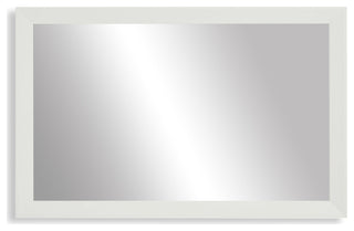 LaRue Framed Wall Mirror, White, 28" X 48"