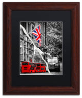 'London Bus' Matted Framed Canvas Art by Philippe Hugonnard