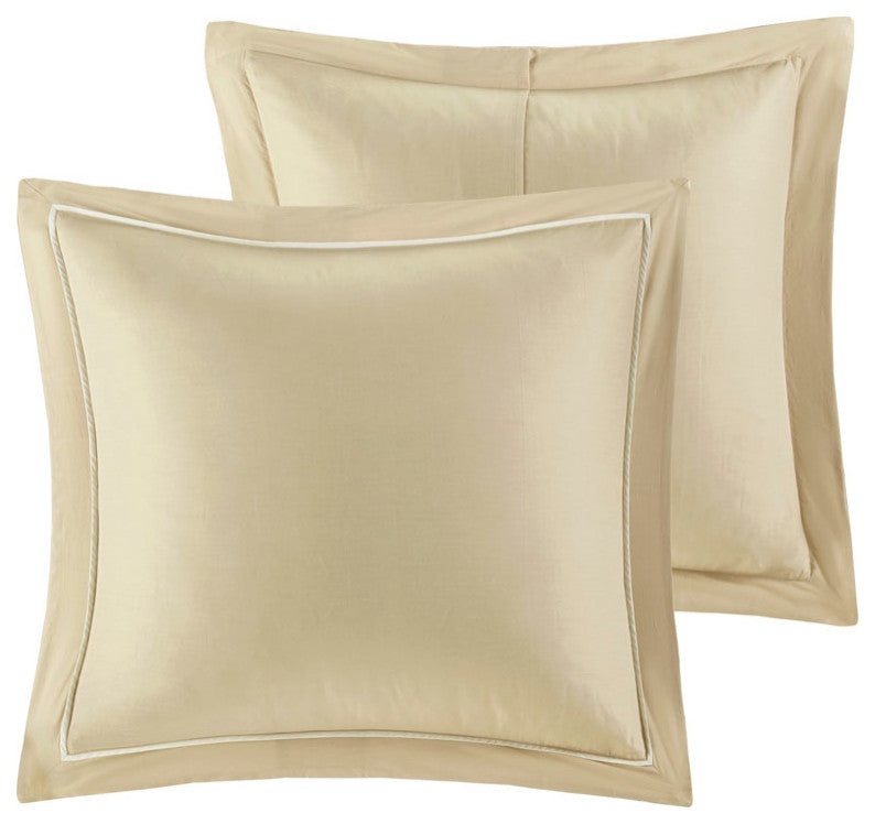 Madison Park Dawn 9 Piece Cotton Percale Comforter Set, Yellow