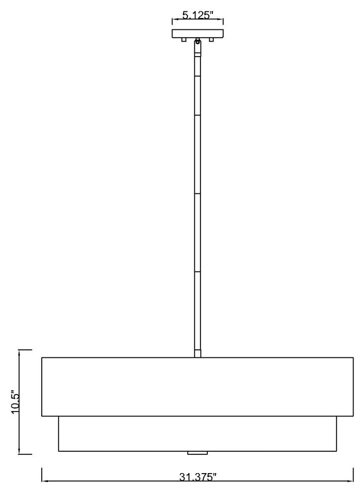 Z-LITE 6-Light Pendant, Matte Black