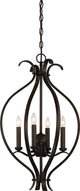 Nuvo Dillard 4-Light Caged Pendant, Aged Bronze