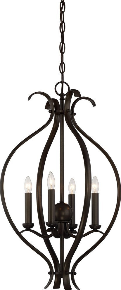 Nuvo Dillard 4-Light Caged Pendant, Aged Bronze
