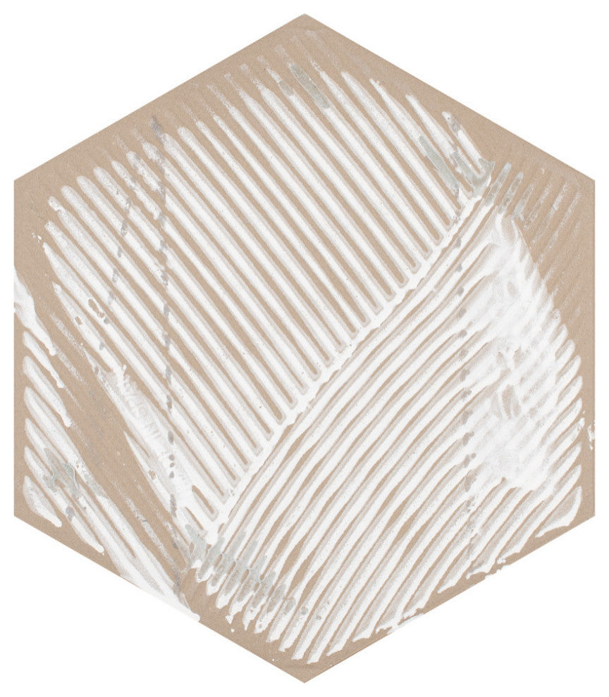 Textile Basic Hex Red Porcelain Floor and Wall Tile