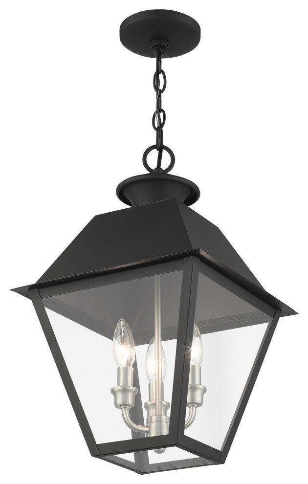 Black Classic, Colonial, Historical, Timeless Outdoor Pendant Lantern