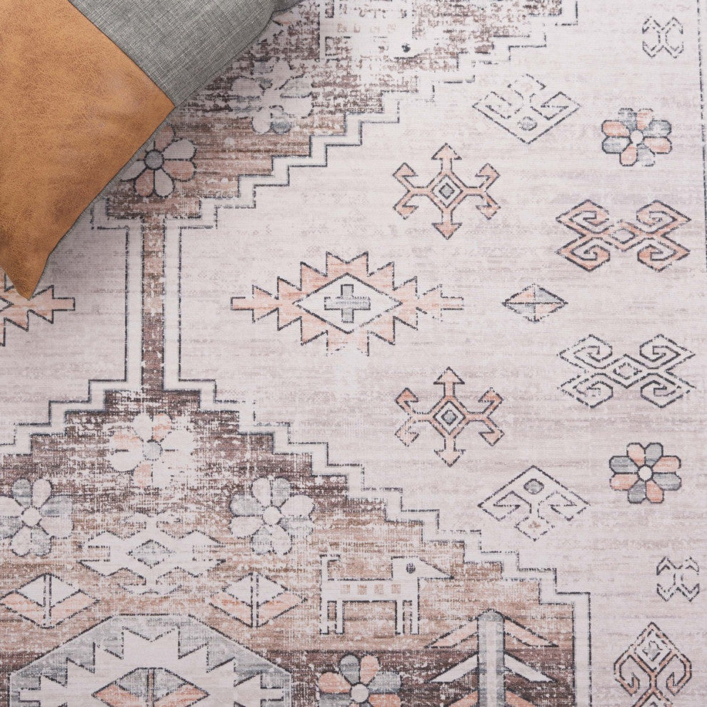 Safavieh Arizona Machine-Washable Collection ARZ132 Rug, Beige/Taupe, 9'x12'